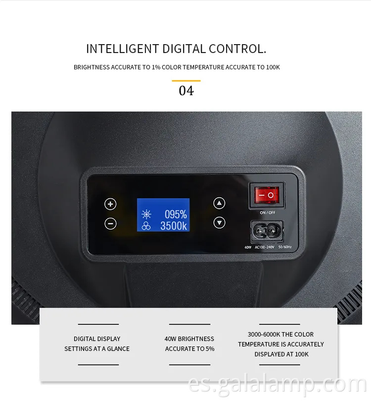 Luz de panel LED de 14 pulgadas para transmisión en vivo profesional